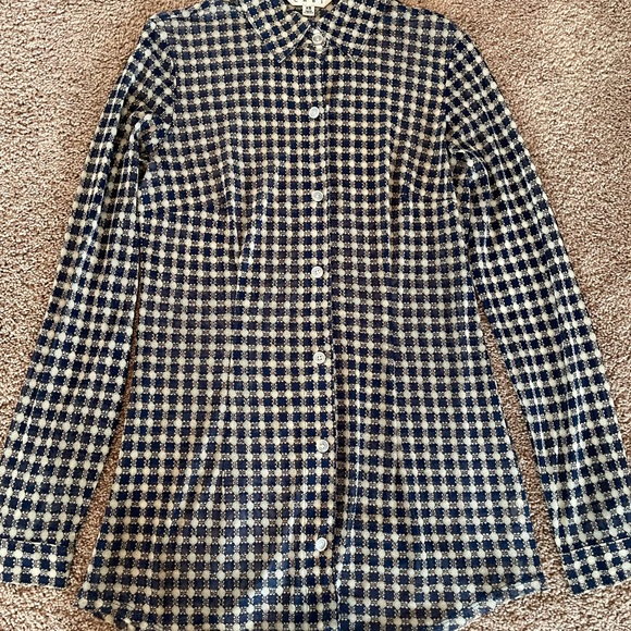 CAbi long sleeved blouse - size XS - navy and cream pattern - Picture 6 of 6